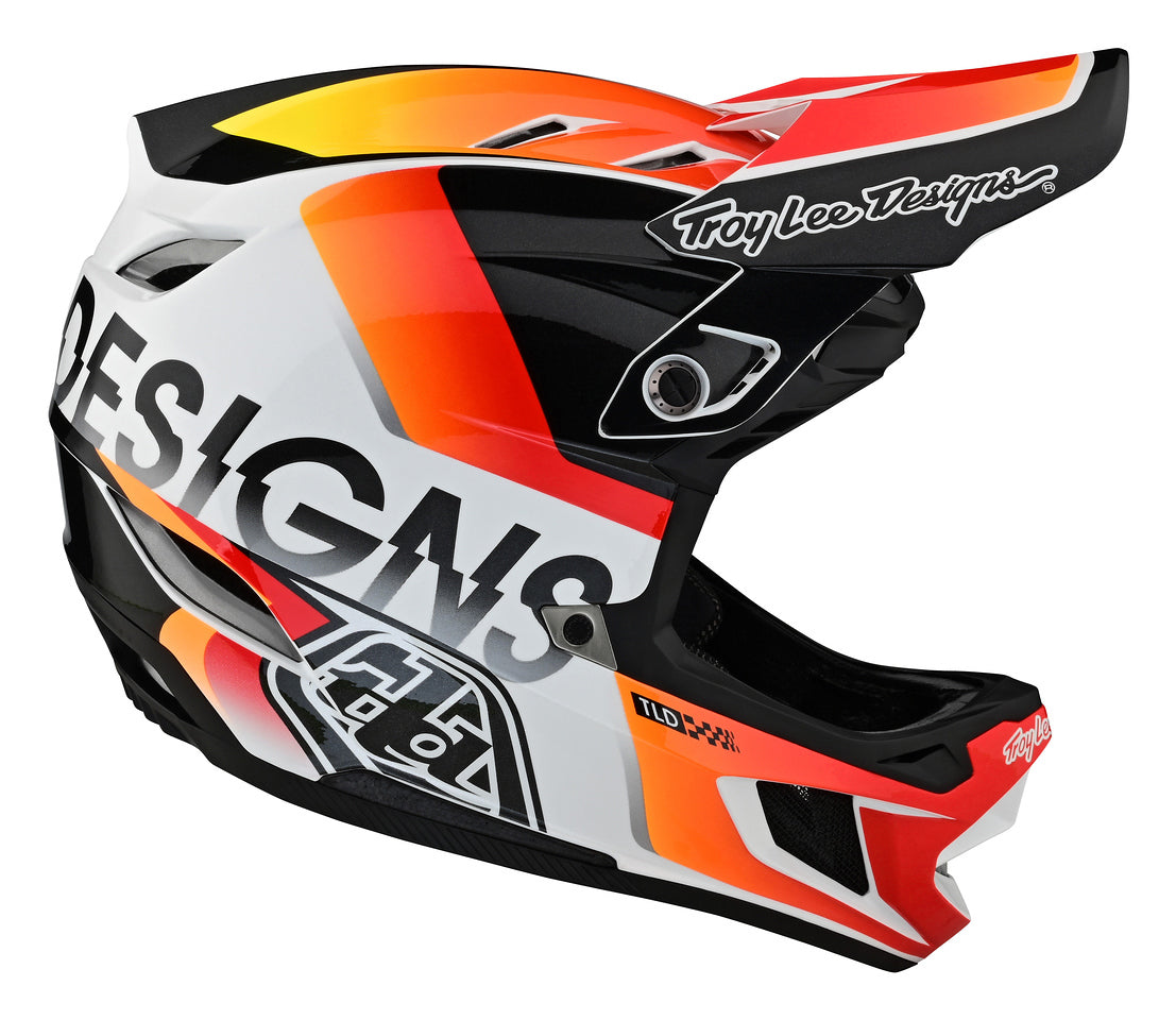 Casco Troy Lee Designs D4 Composite Qualifier White / Orange